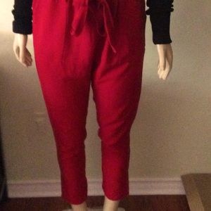 Red Tie-front Bottoms